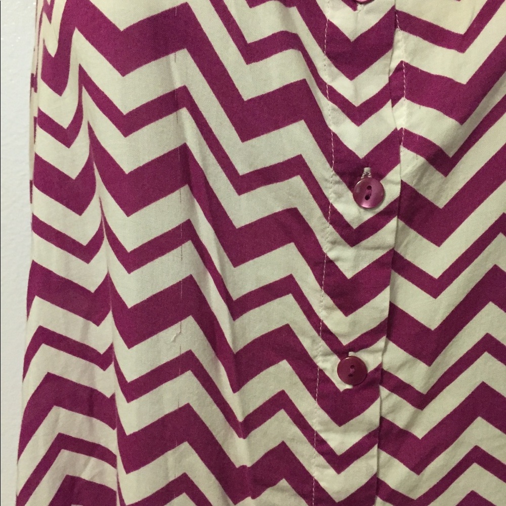 Purple and White Chevron Tank Top Large - Picture 5 of 8